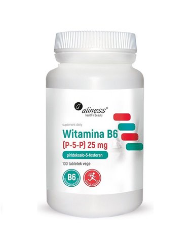 Vitamin B6 (P-5-P) 25 mg, 100 tabletter