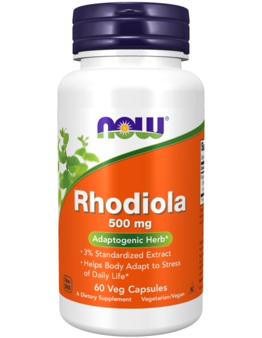 Rosenrot (Rhodiola rosea) 500 mg, 60 vegetabilske kapsler