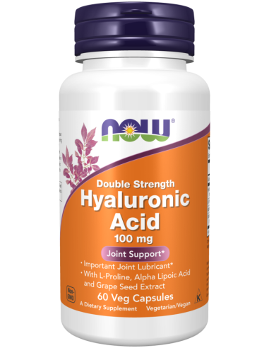 Hyaluronsyre, dobbel styrke, 100 mg, 60 Vegkapsler