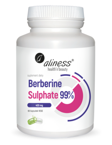 Berberinsulfat 99% 400 mg, 60 vege caps